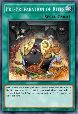 Pre-Preparation of Rites - number 11 most played Spell card