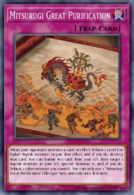 Mitsurugi Great Purification - number 7 most played Trap card
