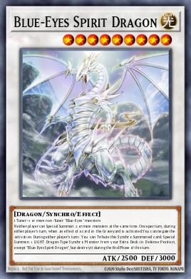 Blue-Eyes Spirit Dragon - popular Yu-Gi-Oh! Synchro card