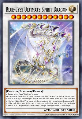 Blue-Eyes Ultimate Spirit Dragon - popular Yu-Gi-Oh! Synchro card